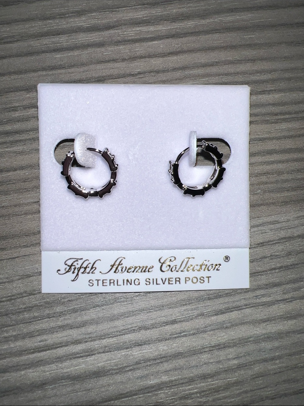 Silver huggie Hoop Earrings